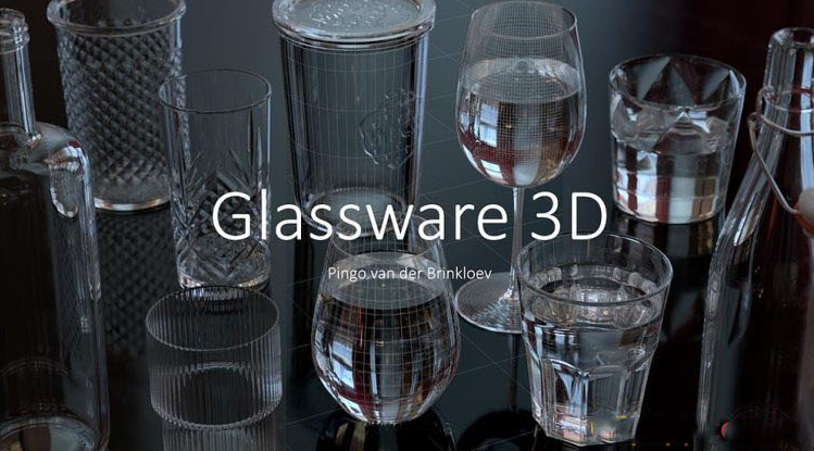 玻璃杯瓶子器皿等3D模型下载